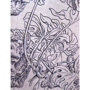Hermes Jardin de Leila Naturel Anthracite Noir Cashmere Silk Shawl Grail