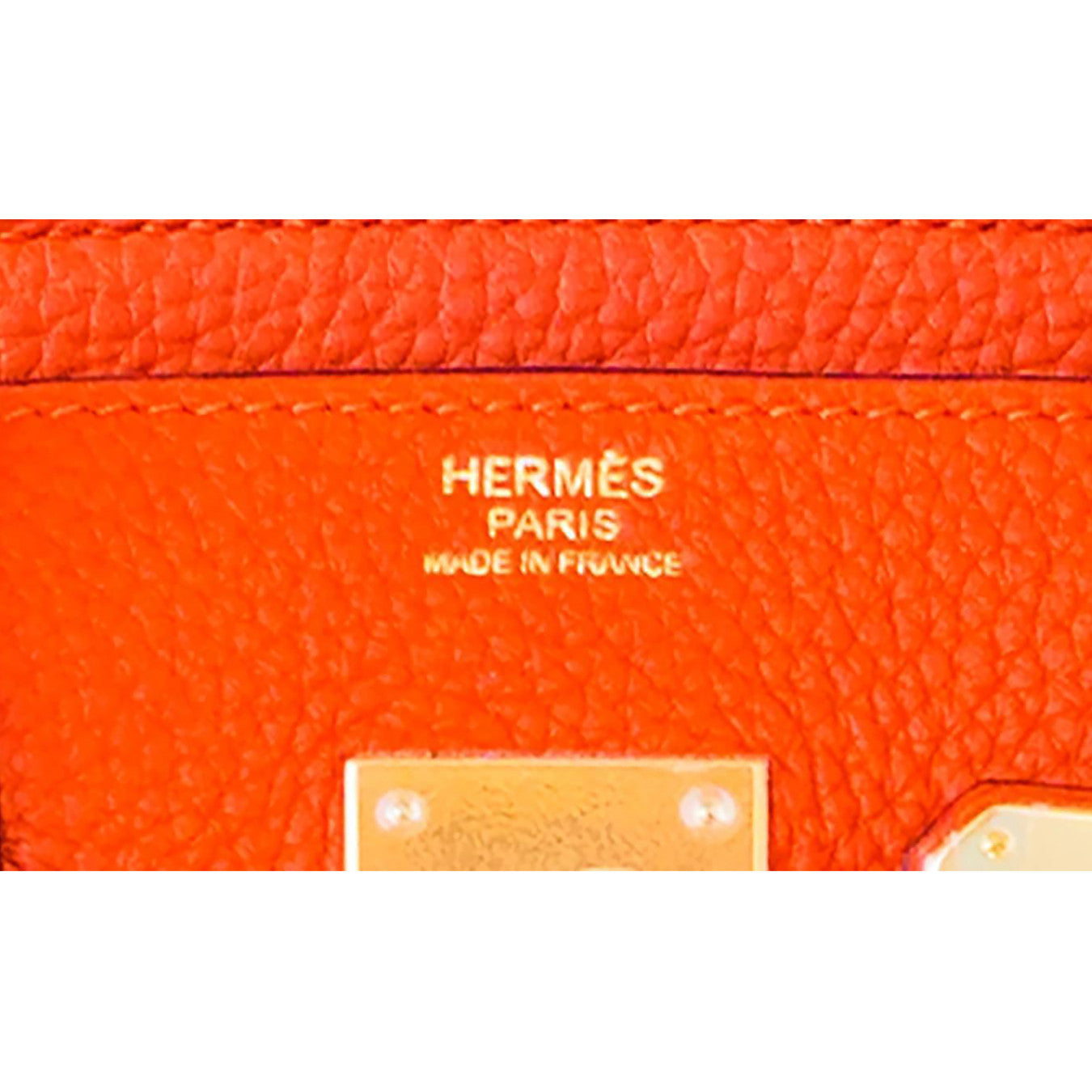 Hermes Birkin 30 Orange Clemence Gold Hardware