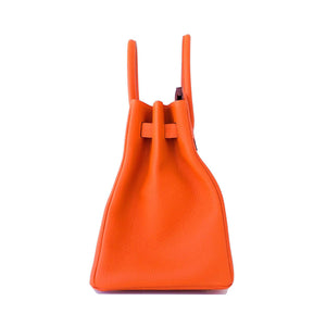 GLAMOUR & PEARLS: Orange Hermés Birkin Bag