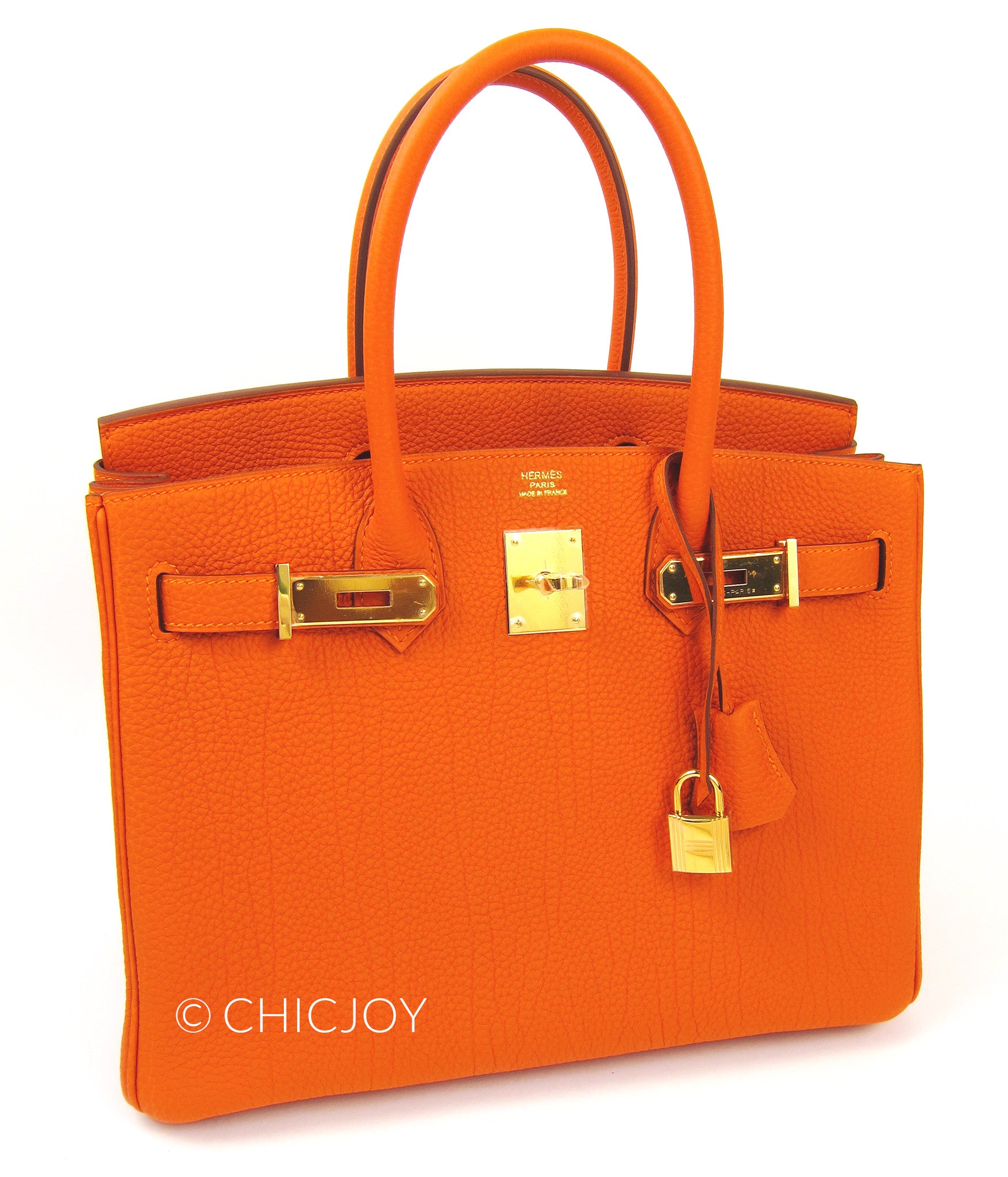 Hermes Orange 30cm Birkin GHW - Chicjoy