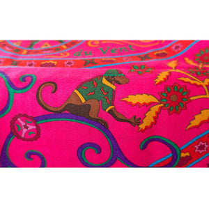 Hermes Peuple Du Vent Rose Orange Pink Cashmere Silk Shawl Scarf GM Gorgeous