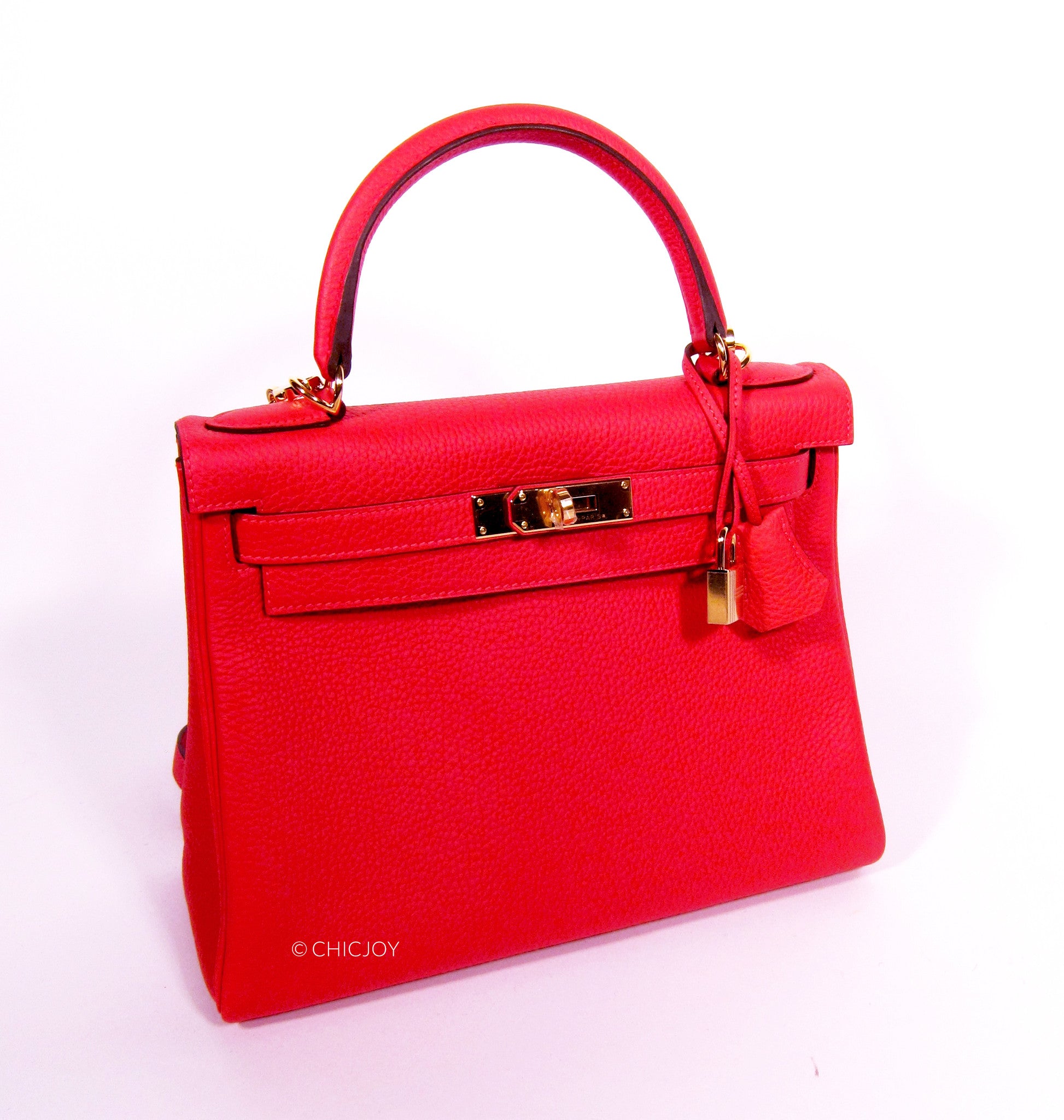 Hermes Kelly Sellier 25 Tri-Color Nata, Jaune Poussin and Sesame