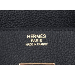 Hermes Plomb Lead Grey Black Togo 30cm Birkin Gold GHW Bag Superb