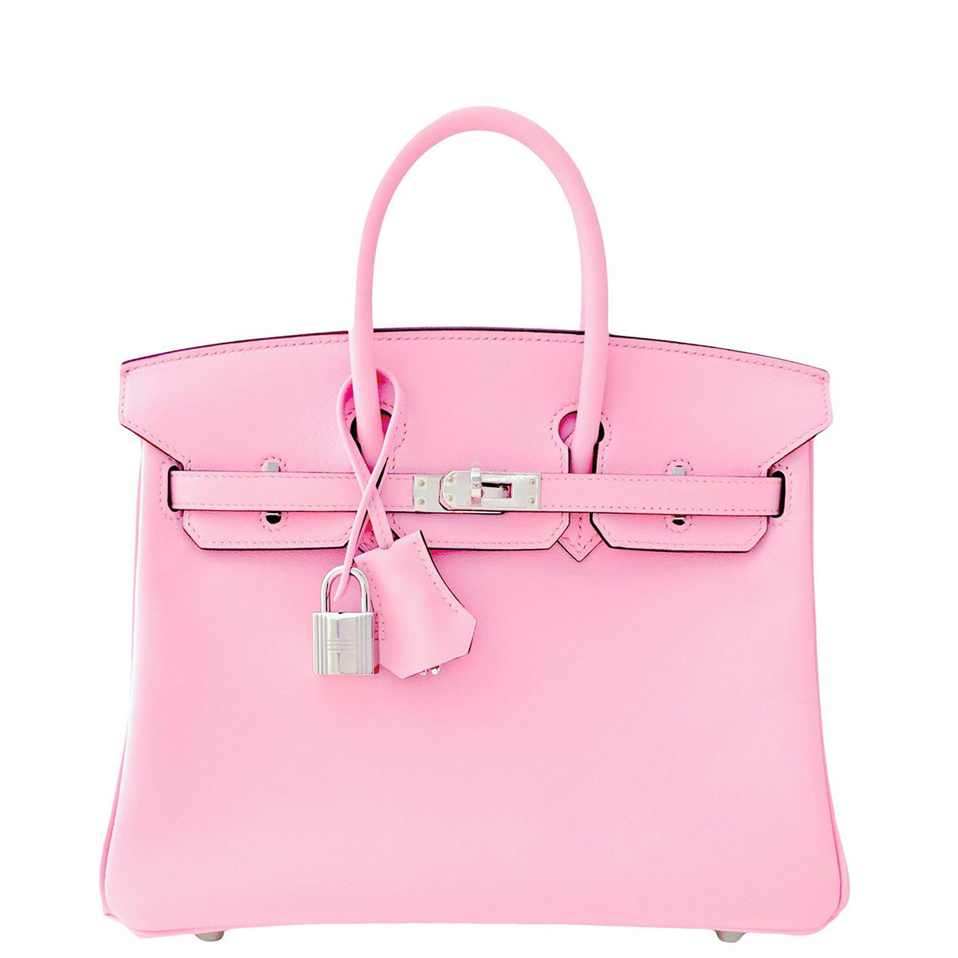 Hermes Rose Sakura Pink 25cm Swift Leather Birkin Satchel Bag Jewel -  Chicjoy