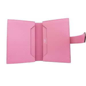 Hermes Rose Confetti Pink Bearn Compact Card-Holder Wallet Case Perfect Gift!