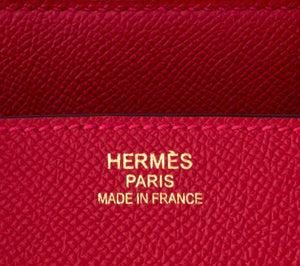 Hermes Rouge Casaque 35cm Epsom Birkin Gold Hardware X Stamp