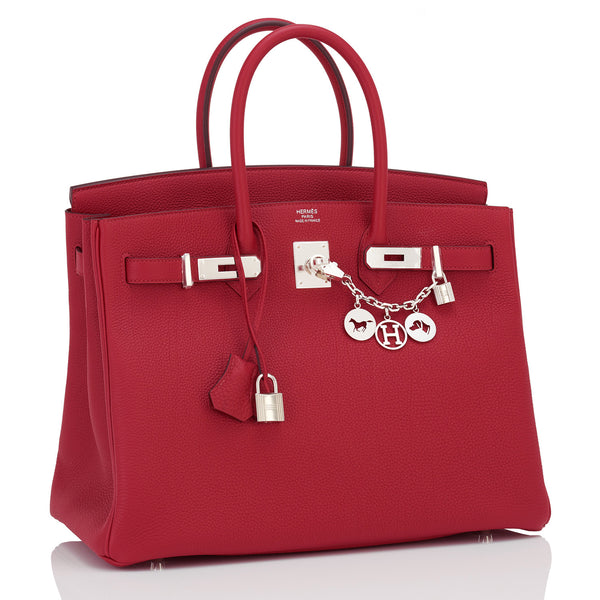 Hermes Birkin 25 Rouge Grenat Red Togo Leather Palladium Hardware