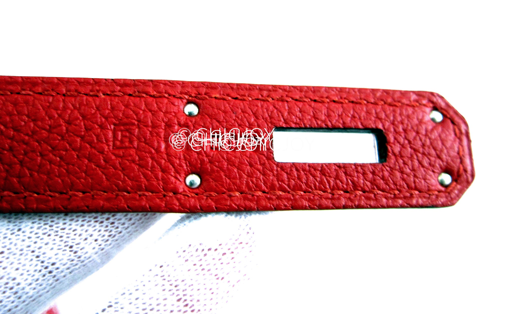 Hermes Vermillion Red 25cm Birkin PHW - Chicjoy