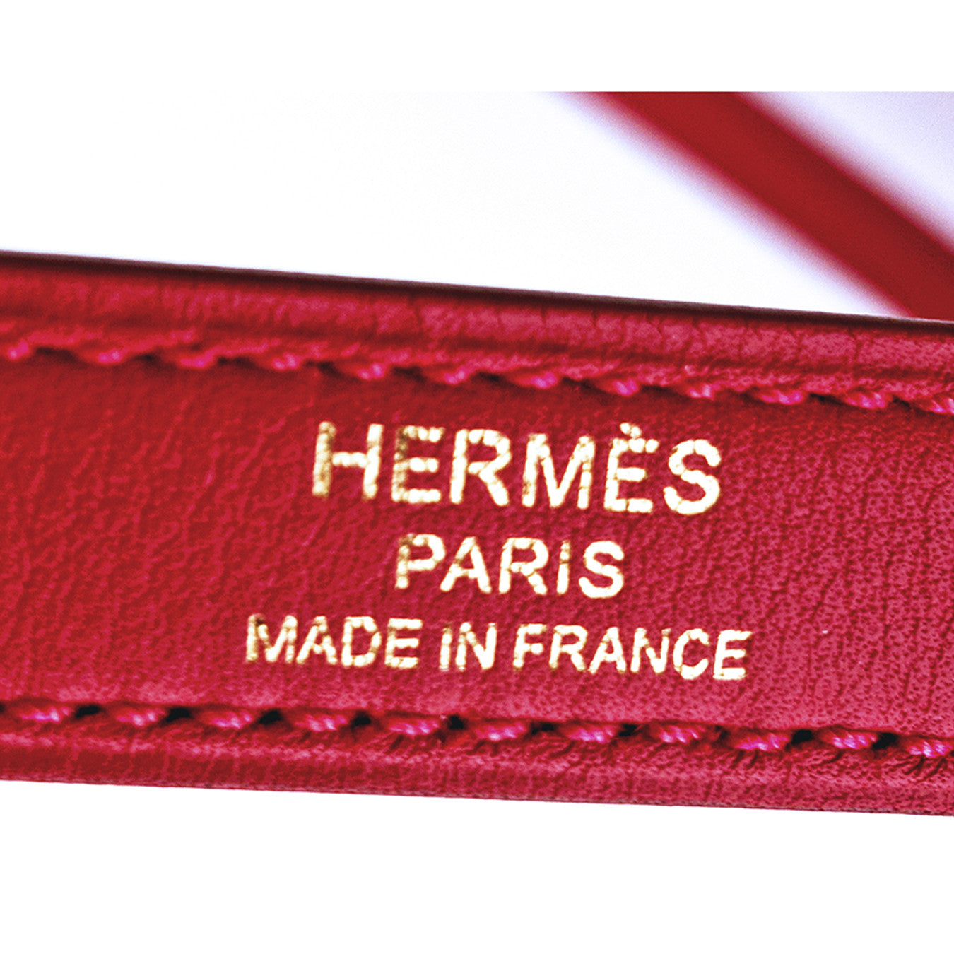 Hermes Vermillion Lipstick Red 25cm Swift Gold Hardware Jewel