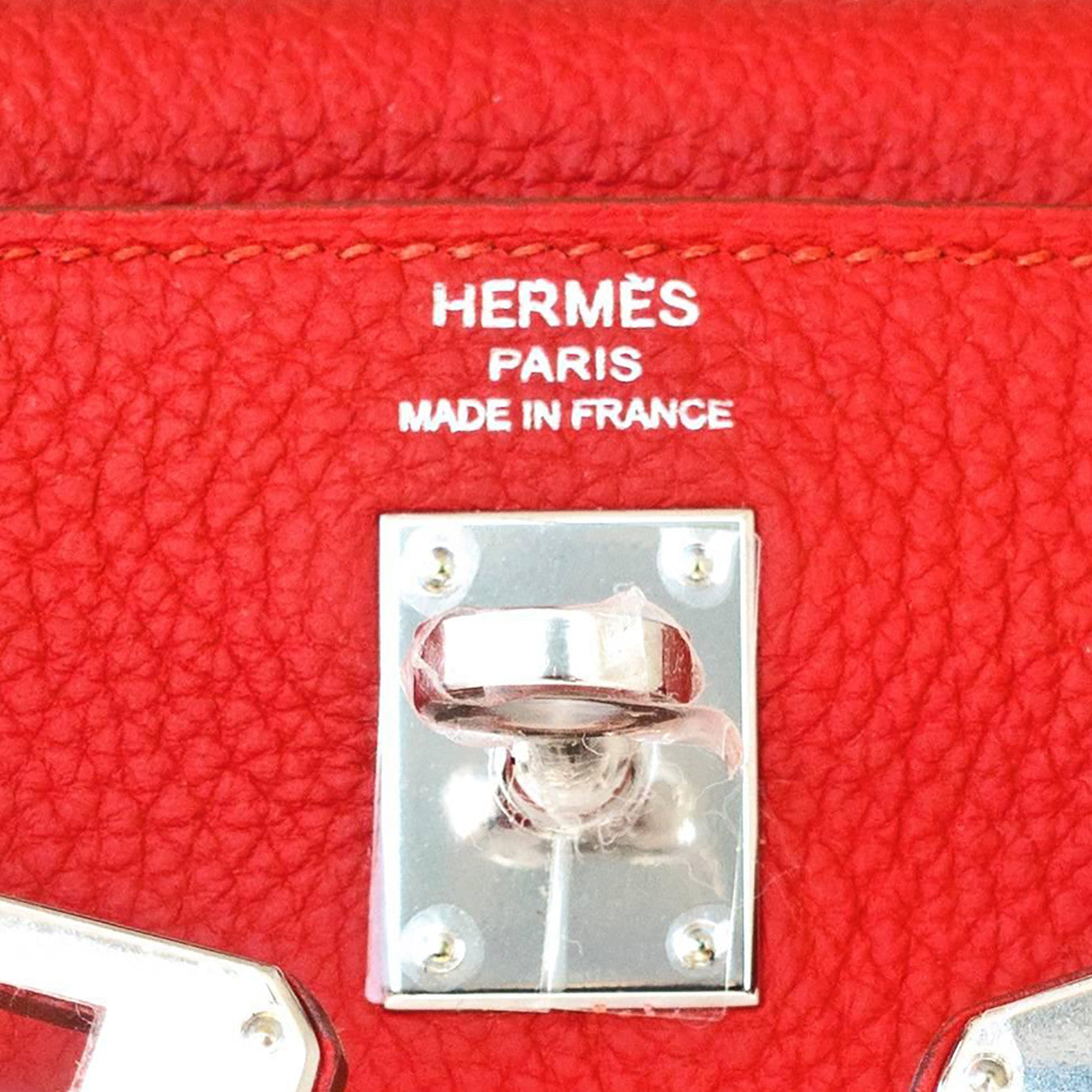 Hermes Vermillion 30cm Togo Birkin PHW - Chicjoy